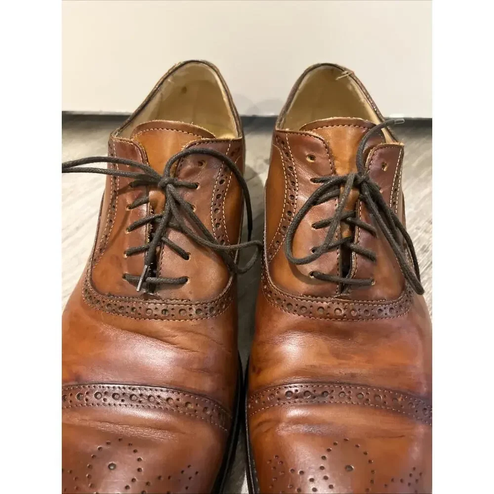 ANTONIO MAURIZI MENS DRESS OXFORD BROGUE SHOES SIZE IT43/US10 MADE IN ITALY